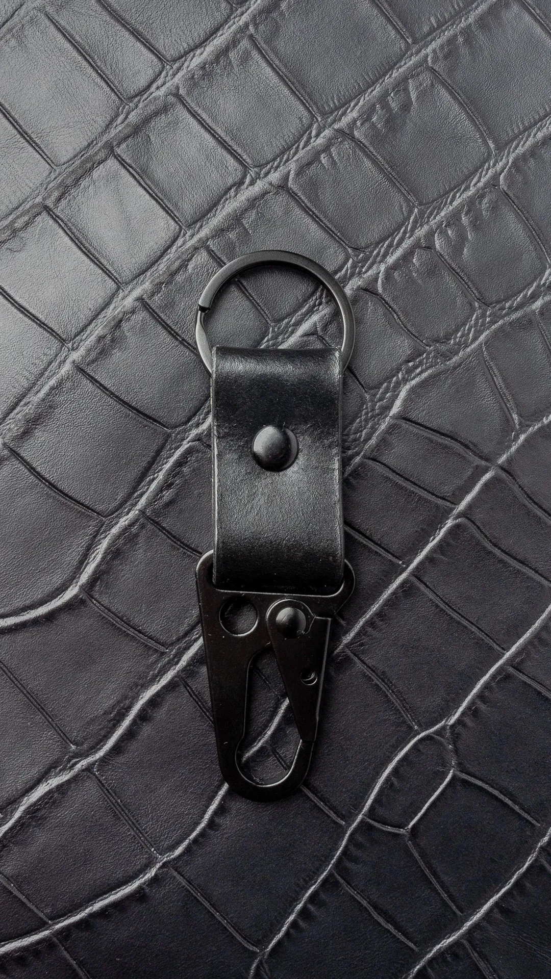 Black Small Keychain, detail view